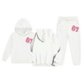 thumbnail image 1 of Girls Sweatsuit Girls' Printed Hoodie and Jogger Cute Casual Two Piece Outfit With Pockets for Play and School, 1 of 4