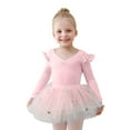 thumbnail image 1 of Girls Sweatsuit Long Sleeve Ballet Leotard for With Detachable Tutu Skirt Dance Gymnastics Performance Elegant Twirl Outfit for Recital Practice and, 1 of 4