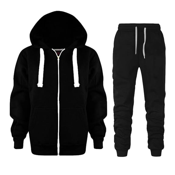 Girls Sweatsuit Set Boys Clothes 2 Piece Sweatsuit Set Zip Up Hoodie Sweatshirt and Pants Kids Boys Fall Winter Outfits Size 3-12 Years