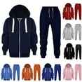 thumbnail image 1 of Girls Sweatsuits 2Pcs Sets 7-8 Toddler Little Girls Boys Girls 2 Piece Outfits Athletic Long Sleeve Hoodies and Jogger Pants Set Zip up Tracksuits For 3-12 Years, 1 of 6