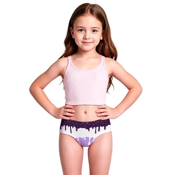 Girls Swim Bikini Bottoms with Fully Lined, UPF 50+ Sun Protection Swimsuit Soft Quick-Dry for Beach Pool 2-8 Years