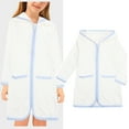 thumbnail image 1 of Little Girl Swim Cover Up Toddler Summer Beach Cover Up Dress Absorbent Zip Up Hooded Girls Terry Cloth Robe, 1 of 8