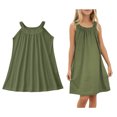 thumbnail image 1 of Girls Swim Coverups Sleeveless Tank Halter Dresses Quick Dry Swimming Dress Girls Swimwear Cover-Ups 9-10 Years, 1 of 5
