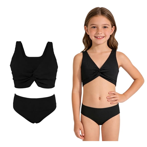 Girls Swim Suit Girls' Two-Piece Swimwear Quick Dry Swimwear Bathing Suit Girls 12-13 Years