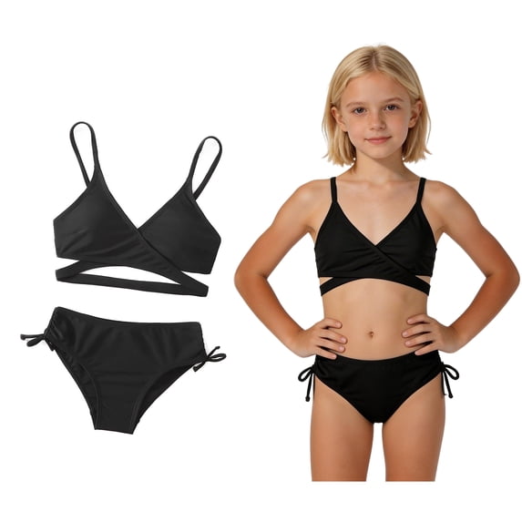 Girls Swim Suit Girls Two Pieces Swimsuit Quick Dry Swimwear Summer Kids Bathing Suits 6-7 Years