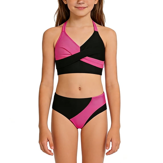 Girls Swim Suits Girl Bathing Suits 2 Piece Quick Drying Swimwear Kids Bathing Suits Girls 13-14 Years