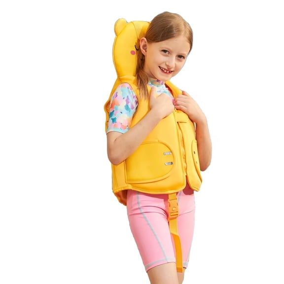 Girls Swim Vest with Adorable Animal Design Flotation Device for Safe Water Play Lightweight Childrens Swimwear