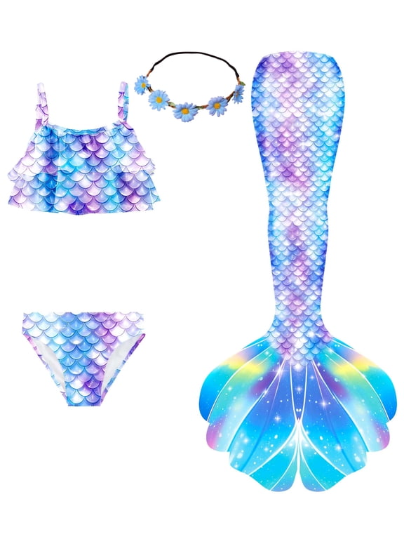 Girls Swimming Mermaid Tails Sets 7-8Years