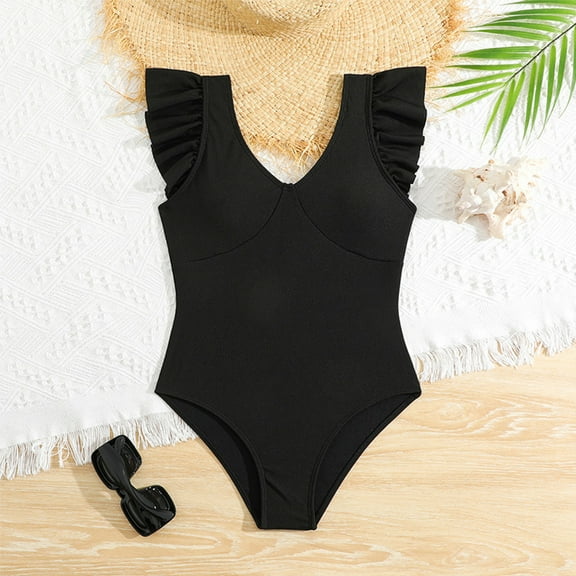 Girls Swimsuit 1 PC Swimsuit Girls Cute Bikinis for Teenagers 5-6 Years
