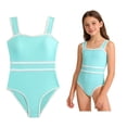 thumbnail image 1 of Girls Swimsuit 1 Piece Sleeveless Bathing Suit Quick Dry Summer Swimwear with Padded Kids Swimming 7-8 Years, 1 of 8