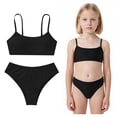 thumbnail image 1 of Girls Swimsuit 2 Piece Adjustable Straps Girls' Swimwear with Chest Pad Swim Suits for Girls 8 Years, 1 of 9