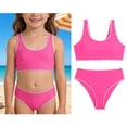 thumbnail image 1 of Girls Swimsuit 2 Piece Quick Dry Bikini Set with Chest Pad Swimming Suit for Girls 9-10 Years, 1 of 7