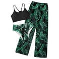 thumbnail image 1 of Girls Swimsuit, 3 Piece Bikini Bathing Suit Tropical Floral Swimwear with Cover Up Pants 5-14Y traje de baño para niñas, 1 of 6