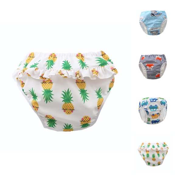 Girls Swimsuit Adjustable Swim Diaper Leak Proof Reusable Swimming Pants for Toddlers Washable Swim Training Pants for Baby Swimming Lessons