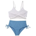 thumbnail image 1 of Ardorlove Girls Swimsuit Bathing Suits Criss Cross Bikini Set Two Piece Kids Teen Girls' Swimwear Bathing Suit 7-16T, 1 of 8