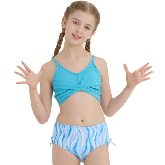 Ardorlove Girls Swimsuit Bathing Suits Criss Cross Bikini Set Two Piece Kids Teen Girls' Swimwear Bathing Suit 7-16T