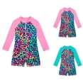 thumbnail image 1 of Girls Swimsuit Bathing Suits for Girls Swimsuit With Matching Hairband UPF 50+ Long Sleeve Rashguard Beachwear for Girls Zippered Bathing Suit with Swim Set for Ocean Pool, 1 of 10