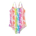 thumbnail image 1 of Girls Swimsuit Bodysuit One-piece Bathing Suit Rashguard Beach Swimwear for Girls 7-8 Years, 1 of 4