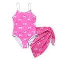 thumbnail image 1 of Girls Swimsuit Cover Up Cute Ruffle Bikini Sets for Teen Girls Drawstring Tankini 3pcs Hawaiian Girl Bathing Suit, 1 of 2