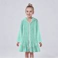 thumbnail image 1 of Girls Swimsuit Coverup Zip Up Hoodie Long Sleeve Girls' Swimwear Beach Coverup 2-3 Years Swimsuit Girls, 1 of 9