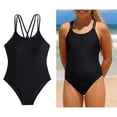 thumbnail image 1 of Girls Swimsuit Crossback 1 Piece Bathing Suit Quick Dry Swimwear with Adjustable Straps Girls Bathing Suits Size 10-11 Years, 1 of 7