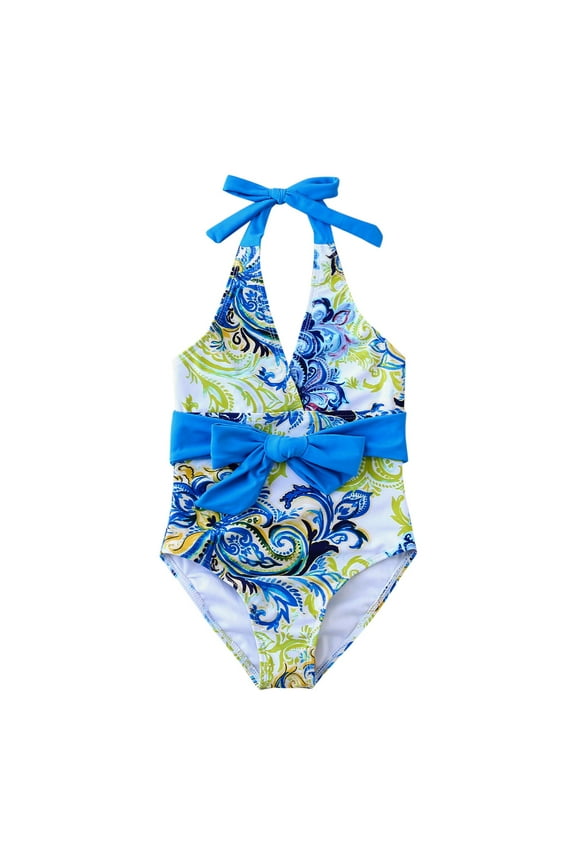 Girls Swimsuit Family Swimwear Family Matching Swimsuit Set Mommy And Me Swimsuit Family Bikini Matching Sets Girls Bathing Suit,Size 4 Years-5 Years