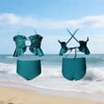 thumbnail image 1 of Girls Swimsuit Girl's Soft Nylon Solid Color Two Piece Bikini Set Girls Bathing Suit Green 12-13 Years, 1 of 4
