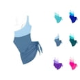 thumbnail image 1 of Girls Swimsuit Girls Bathing Suits Girls Swimwear for Girls with Modern Color Block Cutout and Mesh Overlay SwimSuit for Summer Beach Play, 1 of 7