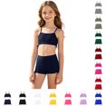 thumbnail image 1 of Girls Swimsuit Girls Two Piece Swimsuits Set Quick Dry Swimwear with Adjustable Drawstring Bikini Bottoms Tankini Girls Bathing Suit Size 5-14 Years, 1 of 5