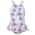 thumbnail image 1 of Girls Swimsuit Kids Swimsuit One Piece Ruffle Bathing Suit Cute Print Beach Swimwear Girls Bathing Suit,Size 13 Years-14 Years, 1 of 6