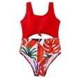 thumbnail image 1 of Girls Swimsuit One Piece Bathing Suit Two Piece Cute Ruffle Bikini Tankini Swimsuits for Toddler Kids Beach Pool Party Swimwear 5-6 Years, 1 of 6