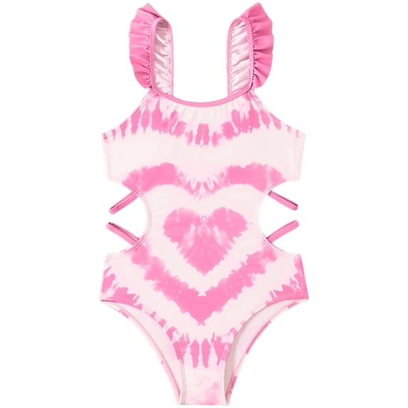 Girls Swimsuit One-Piece Floral Ruched Swimsuit Full Coverage Modest Padded Bathing Suit Swimwear 9-16Y Kids Swimsuits for Girls