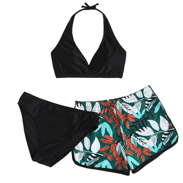 Girls Swimsuit One Piece Size 13Y For 12 Years-13 Years Boys Summer Print  Shorts Quick Dry Beach Swimwear Swimming Tropical Rainforest Trunks 3Pc
