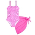 thumbnail image 1 of Aideaone Girls Swimsuit Quick Dry Cut Out One Piece Bathing Suit Adjustable Straps Swimwear with Cover Up Skirt Size 7-14, 1 of 5