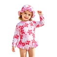 thumbnail image 1 of Girls Swimsuit Ruffle One Piece Quick-Dry Bathing Suit Cute Ruffle Swimwear for Girls Tropical Printed Girls Swimsuits Size 10-12, 1 of 6