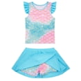 thumbnail image 1 of Lanbubble Girls Tankini Swimsuit Set Ruffle Sleeve 2-Pieces Bathing Suit Mermaid 3-4 Years, 1 of 12
