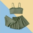 thumbnail image 1 of Girls Swimsuit Set 3 Piece Cute Tankini Swimwear Set with Shorts Cover up Rullfe Girls Bathing Suit Size 12-14, 1 of 3