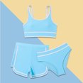thumbnail image 1 of Girls Swimsuits Set 3 Piece Beach Tankini Swimwear Set with Cover up Shorts Sport Girls Bathing Suits 9-10 Years, 1 of 7