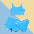 thumbnail image 1 of Girls Swimsuit Set 3 Piece Tankini Swimsuit Set with Cover up Shorts Sport Bathing Suit For Teens 8-9 Years, 1 of 6