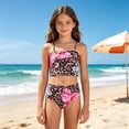 thumbnail image 1 of Girls Swimsuit Size 10 Relaxed Fit Color Block Little Girls' Swimwear Stretchy Sporty Bikini Sets 2 Piece Bathing Suit Size 7-16 Years, 1 of 8