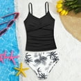 thumbnail image 1 of Girls Swimsuit Size 13-14Y Kids Solid Top Tropical Print Bottom Two Piece Modest Swimsuit Bathing Suits for Girls, 1 of 7