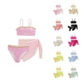 thumbnail image 1 of Girls Swimsuit Solid Color Tankini Girls Two Piece Bikini Swimsuit and Swim Shorts Athletic Performance Swimwear for and Youth, 1 of 4