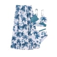 thumbnail image 1 of Girls' Swimsuit Split Print Pants Three Piece Set Light Blue 11-12Y, 1 of 4