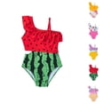 thumbnail image 1 of Girls Swimsuit Strappy Swimsuit Girls Toddler Bathing Suit with Cute Printed Sleeveless Design Summer Beach Outfits for Baby and, 1 of 5