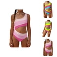 thumbnail image 1 of Girls Swimsuit Stretch Swimsuit Girls Bathing Suit for Swimming Pool and Beach Sun Protective Stretch Fabric Durable Performance Swimwear for Kids, 1 of 6