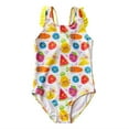 thumbnail image 1 of Girls Swimsuit Summer Swimming Adjustable Shoulder Straps Fruits Onesie Swimsuits Girls' Swimwear White 9 Years-10 Years, 1 of 5