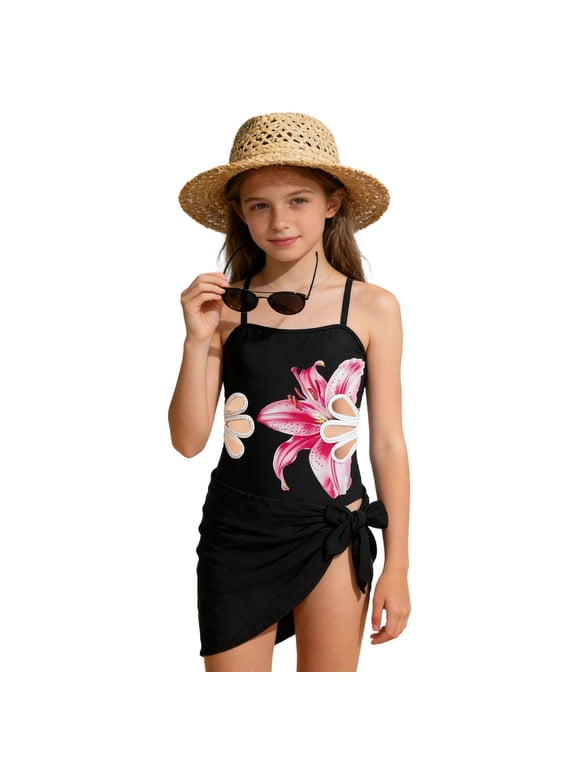 Girls Swimsuit Two Piece, Girls Size 10 Swimsuit Girls Rash Guard Quick Dry Kids Summer Swimsuit Cute Pool Beach Swimwear for Kids