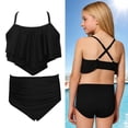 thumbnail image 1 of Girls Swimsuit Two Piece Ruffled Girls Bikinis with Chest Pad Bathing Suits for Kids Girls 8-9 Years, 1 of 6