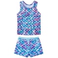 thumbnail image 1 of Girls Swimsuit Two Piece Set Tankini Crop Top Swim Shorts Bathing Suit Sizes 8-9Y, 1 of 6