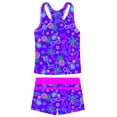 thumbnail image 1 of Girls Swimsuit Two Piece Set Tankini Crop Top Swim Shorts Bathing Suit Sizes 8-9Y, 1 of 7